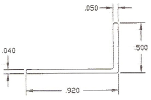 A drawing of the length of a wire.