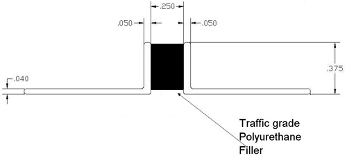 A drawing of the front side of a vehicle.