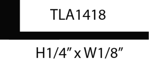 Rectangular tube with dimensions and code.