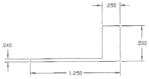 Technical drawing with measurements and dimensions.