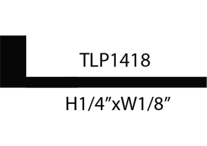 Angle iron with dimensions and code TLP1418.