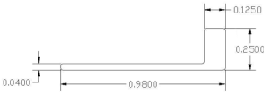 Technical drawing with labeled dimensions and measurements.