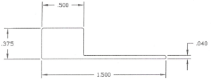 Technical drawing with labeled dimensions.