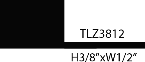 Black rectangle with dimensions and code.