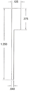 Technical drawing with precise measurements.